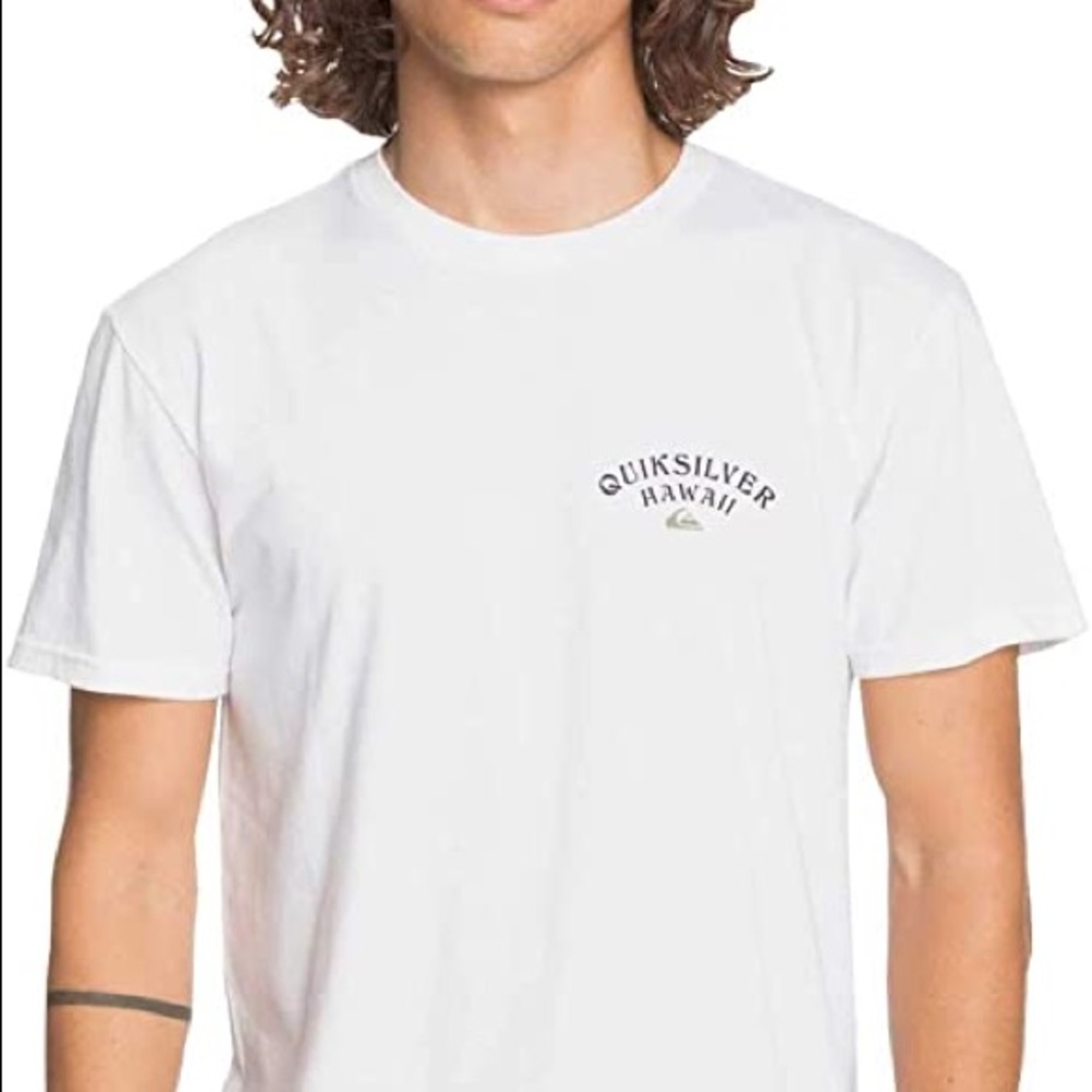 🔥Quiksilver HI Hero T-Shirt - White NWT - Picture 2 of 5